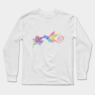 colorful hummingbird Long Sleeve T-Shirt